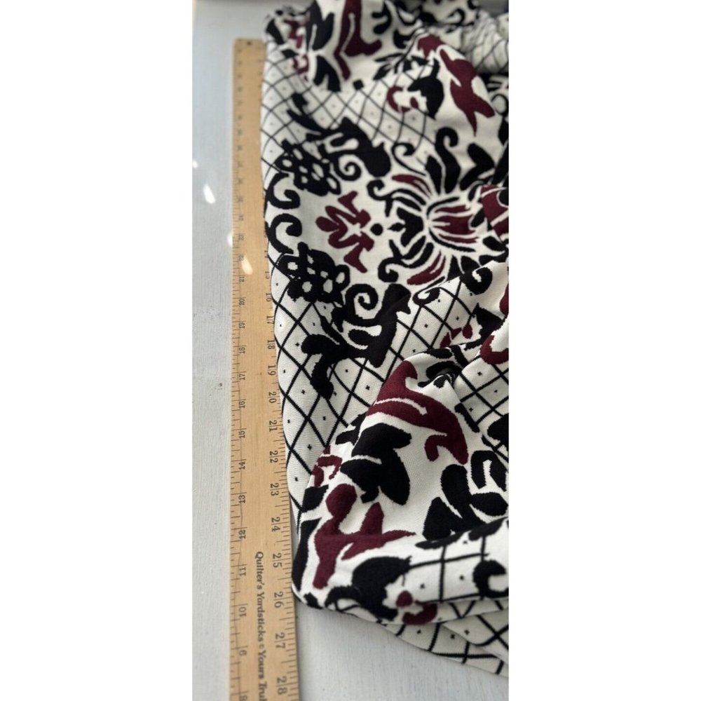 Chico’s Cardigan Jacket Sz 3 XL Black Ivory Stretch Polyester Contrast Scroll - Picture 3 of 15